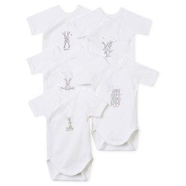 Petit Bateau Unisex Baby Biche Shaping Bodysuit, Multicoloured (Variant 1 00), 56 (Manufacturer Size: 1M/54 cm) (Pack of 5), Multicoloured (Variant 1 00)