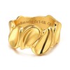 GNIRTSI Gold Concave Ring for Women Twisted 14K Gold Plated