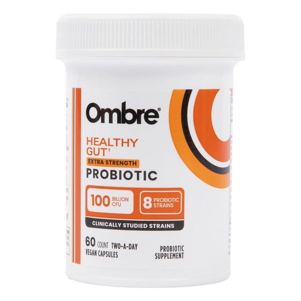Ombre Healthy Gut Probiotics for Digestive Health 100 Billion CFU
