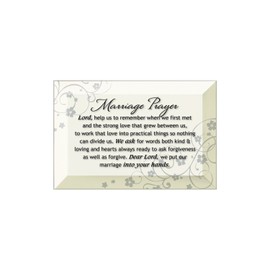 Marriage Prayer Beveled Glass Plaque with Easel