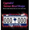 Murimt 2 Pack Red Bling License Plate Frame, Sparkly Stainless