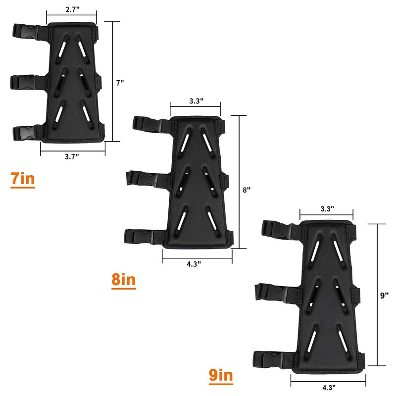 KRATARC Archery Arm Guard Adjustable 3-Strap Accessory Lightweight Hunting Target
