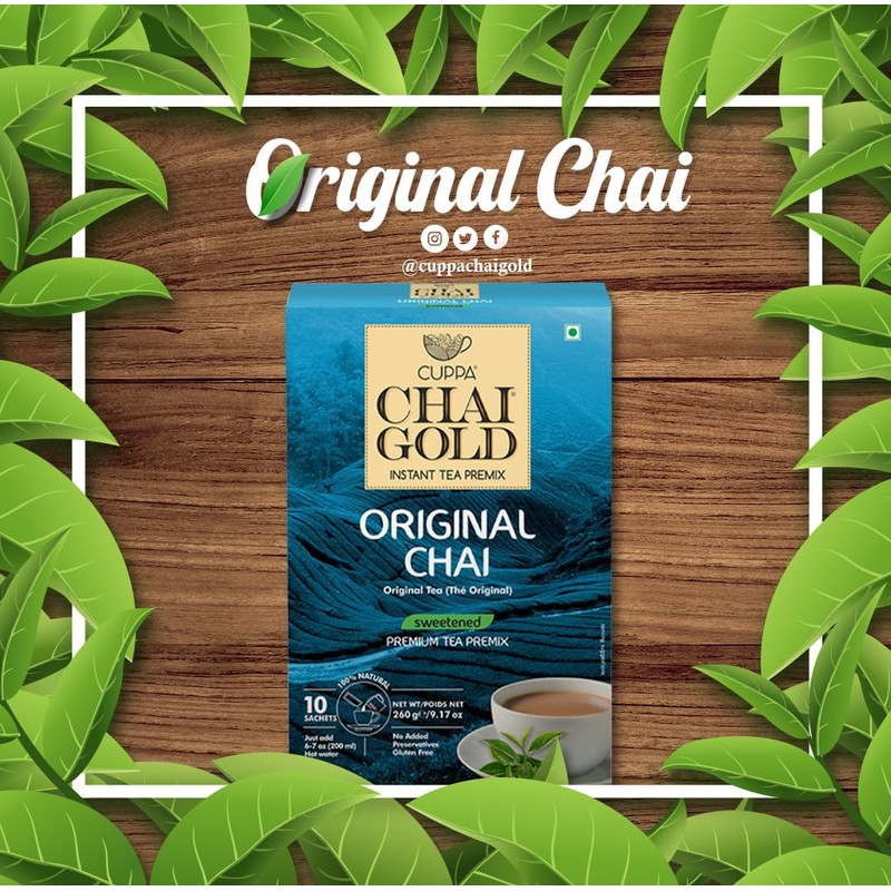 Cuppa Chai Gold Original Chai | Sweetened Version | Pack
