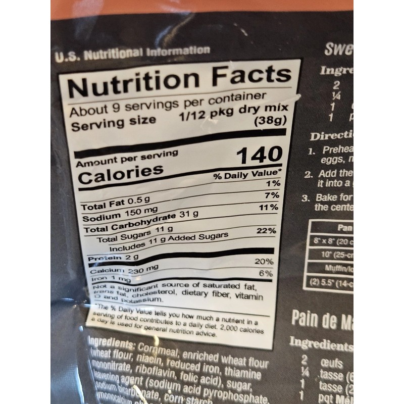 Pampered Chef Sweet Cornbread Mix - Item# 101277 - EXP