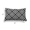 EKOBLA Black and White Accent Throw Pillow Covers Repeating Pattern