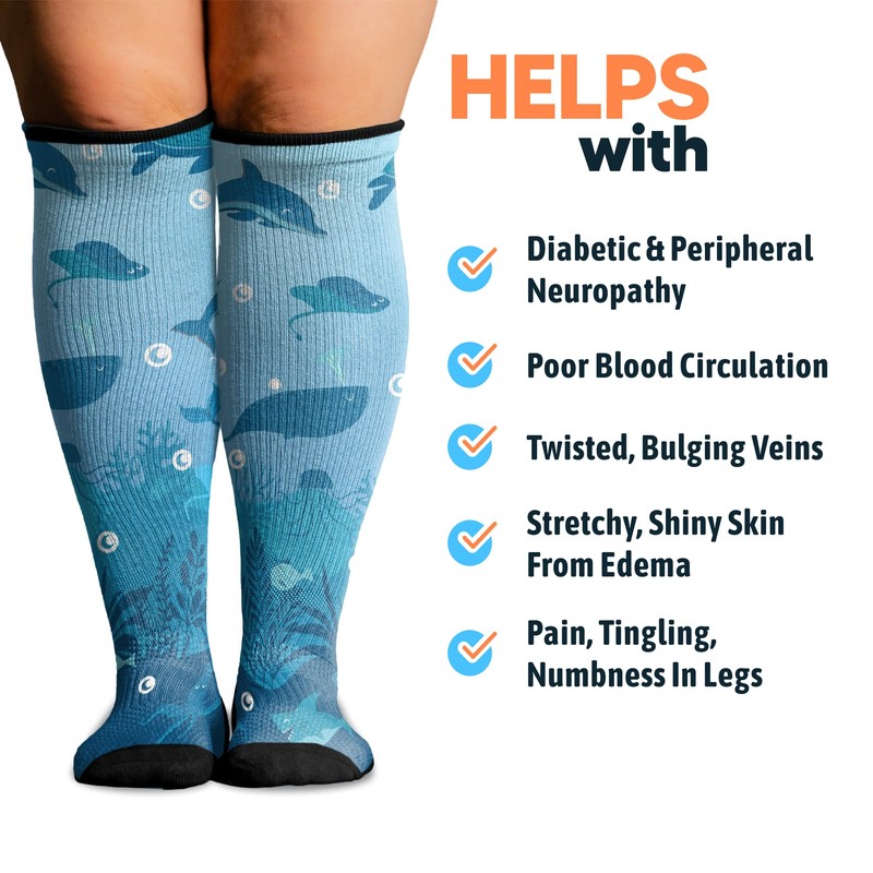 Viasox Compression Socks for Women and Men, Knee High Socks