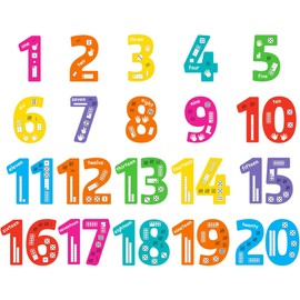 20Pcs 13In Colorful Jumbo Numbers Bulletin Board Set 1-20 Cutouts for Classroom Wall Decoration Learning Toddler Kid School Educational Teaching Tool Supplies