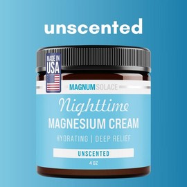Magnum Solace Nighttime Magnesium Cream - Hydrating Lotion for Daily Comfort - Body Care, Skincare & Cosmetic Use:_Unscented