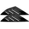 Xukey 2pcs Rear Window Louvers Side Vent Trim For Ford