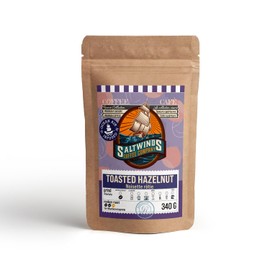 Toasted Hazelnut Whole Bean Coffee by Saltwinds Coffee Company (340g) | Medium Roast Coffee Beans 100% Arabica Low Acid Coffee Bean | Delicious Flavoured Coffee Freshly Roasted in the Maritimes