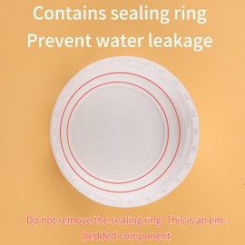 MOOMentaneous 6PCS Baby Bottle Solid Lid Screw Lids Aka Travel Caps Compatible with Avent Bottle Spectra Cimilre Bottle Sealing Ring and Sealing Disc(White)