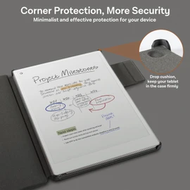 CoBak Premium Magnetic Case for 11.8" Remarkable Paper Pro 2024 Released, Smart Auto Sleep/Wake Book Folio Cover with Corner Protection and Pen Holder Strap, Dark Red