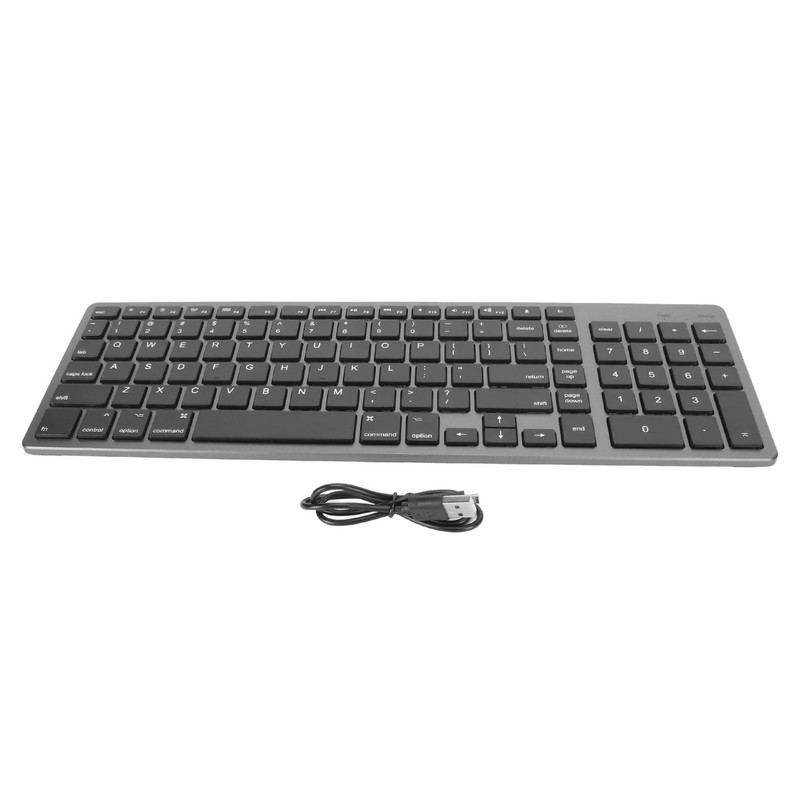 Wireless Keyboard BT3.0 102 Keys Ergonomic Scissor Switch Rechargeable Office