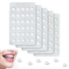 AUYAO Cera para aparatos ortopédicos, 150 unidades, cera de ortodoncia, cera de alivio para aparatos ortopédicos, cera dental ortopédica, protege el dolor, irritación, juegos de cuidado dental
