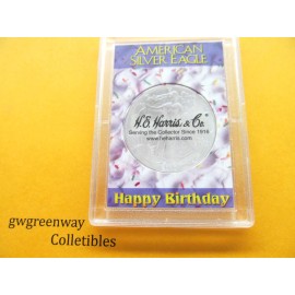 H.E.HARRIS & CO. LOT 1* 2 x3 American Silver Eagle Holder- Harris Frosty Case-HAPPY BIRTHDAY#5316