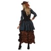 Shoperama Steampunk Dress Brown/Blue Women's Costume Burning Man Victorian Industrial