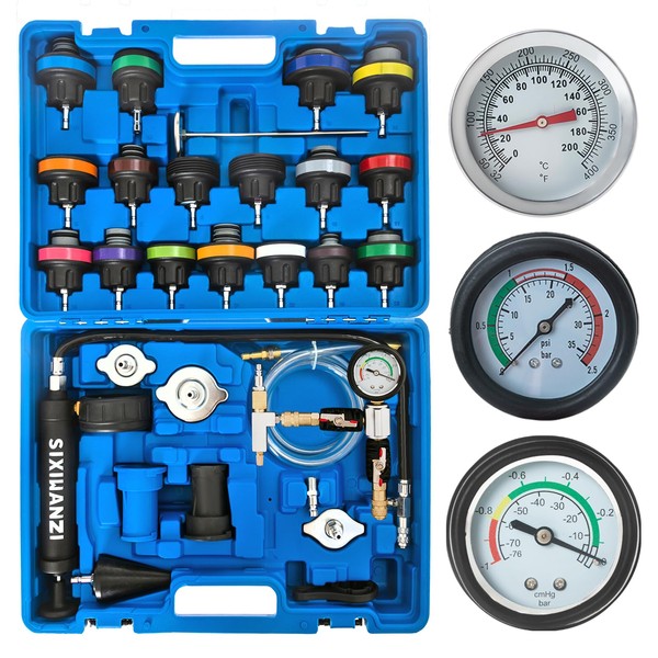 SIXIWANZI Coolant Pressure Tester and Vacuum Refill Kit Universal Radiator