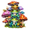 Jigfoxy Wooden Jigsaw Puzzles for Adults, Frog Family Wooden Puzzles
