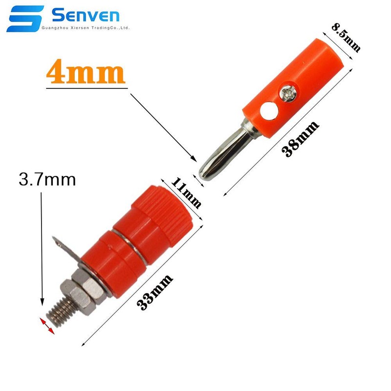senvenelec 24pcs 4 mm Banana Clamp Socket, 4 mm Lantern