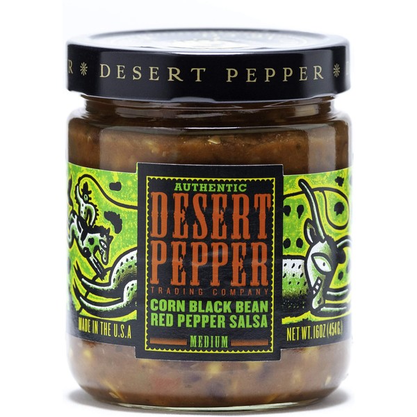 Desert Pepper 6-Pack (Corn Black Bean Red Pepper Salsa, Medium)