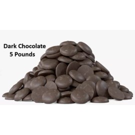 Merckens Dark Chocolate Baking Confection Chips Melting Wafers Molding Enrobing Coating - 5 Pounds
