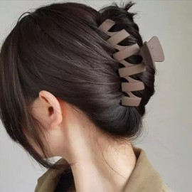 SS [에스에스_62]지그재그 왕집게핀 올림머리 왕집게핀 [그레이／FREE] [SS_62] Zigzag Large Hair Clip Updo Clip [Gray / FREE]