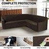 ALIECOM Velvet Stretch Sectional Couch Covers L Shape Corner Sofa