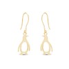 14k Yellow Gold Over Sterling Silver Penguin Earrings In 14K