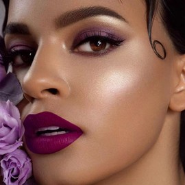 Dark Purple Lipstick Matte, Burgundy Lipstick Liquid for Women Long Lasting Smudge Proof, Waterproof Lip Stain Kiss Proof & Cruelty Free, GOTHIC PLUM