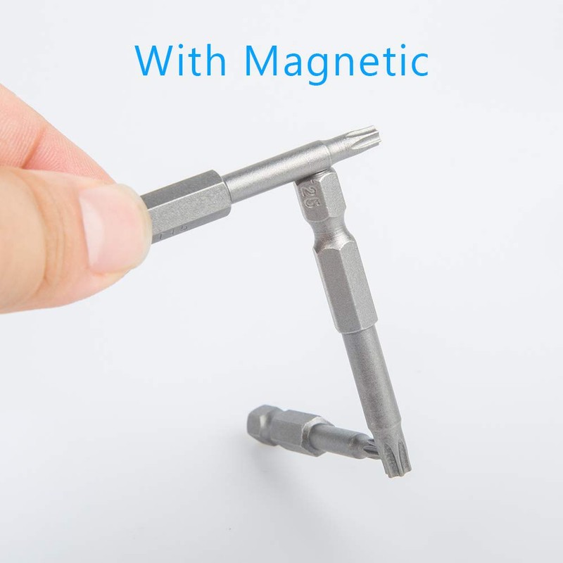 12 Pack 50mm Torx Screwdriver Bit Sets,YuCool 1/4 inch Hex