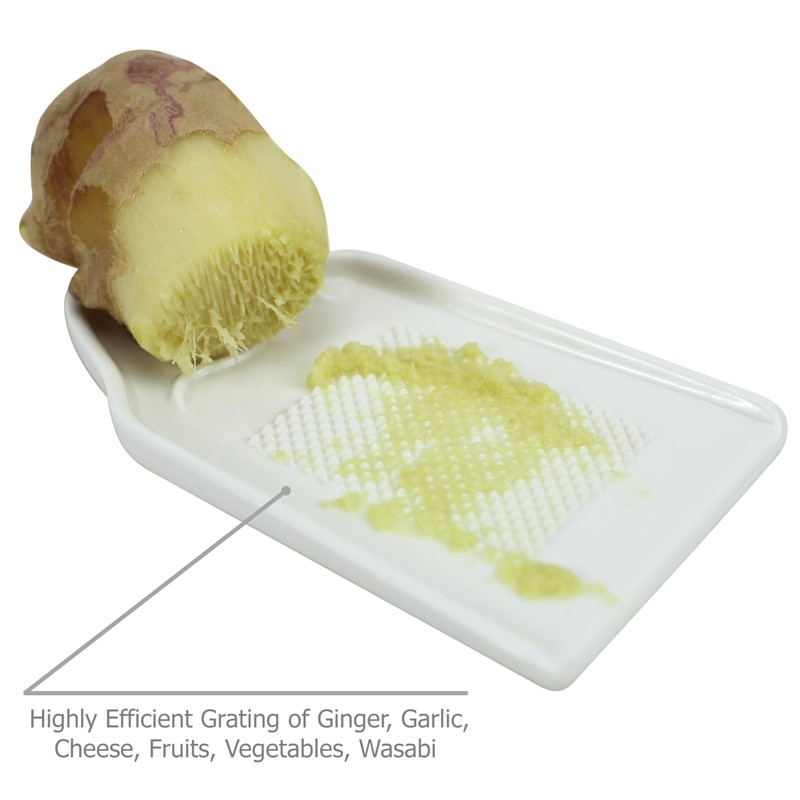 EIKS Porcelain Grater Plate for Grinding Wasabi Ginger Cheese Lemon