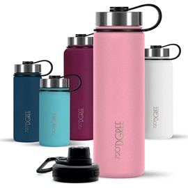 720°DGREE "noLimit" Stainless Steel Drinking Bottle 950 ml, Leak-Proof, for Carbonated Drinks, BPA-Free, Thermos Flask, Insulated Flask with Screw Cap for Sports, Fitness, Outdoor + Free Sports Lid