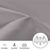 Oxford Homeware Grey Pillow Cases 2 Pack Brushed Microfiber –