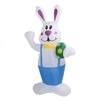 Inflatable Bunny Yard Decoration 6.2ft with LED Lighting Cute Easy