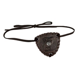 HOEACXY Pirate Leather Eye Patch Embossed Viking Compass Faux Leather Eye Cover Renaissance Eye Mask Cosplay Accessory