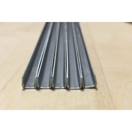 1/8" U Zinc Came / 30feet (2ft X 15 Pieces)