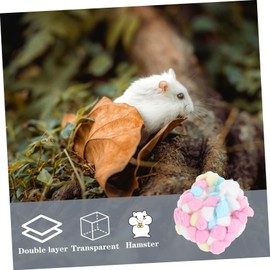 Sosoport 300Pcs Colorful Warm Cotton Balls for Hamsters Natural Material Easy to Use Large Quantity