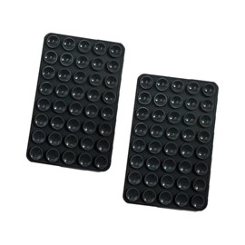 LannuMet 2pcs Silicone Double Sided Suction Phone Holder Hands-Free Car Dashboard Mirror Shower Phone Holder,Black