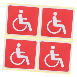 Zerodeko 4pcs Wheelchair Identification Stickers Safety Warning Decals for Car Windows Handicapped Parking Promote Awareness for Disabled Individuals