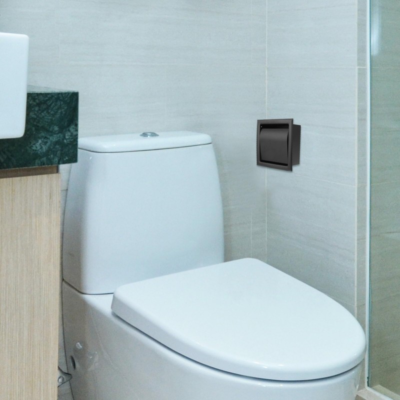 Uonlytech Stainless Steel Toilet Paper Holder Embedded Roll Tissue Rack
