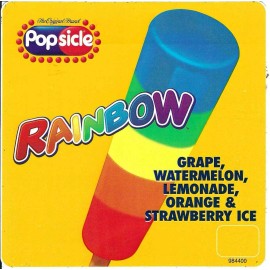 Popsicle Classic Rainbow Popsicle Ice Cream Truck Sticker  6" x 6" FREE SHIPPING