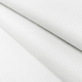 Waterproof Canvas Fabric by The Yard 58inch 600D Upholstery Material Cordura Polyester Fabric Outdoor Water Resistant Fabric for Sewing Chair Patio Cushion Purse Bag Interior, 1 Yard White