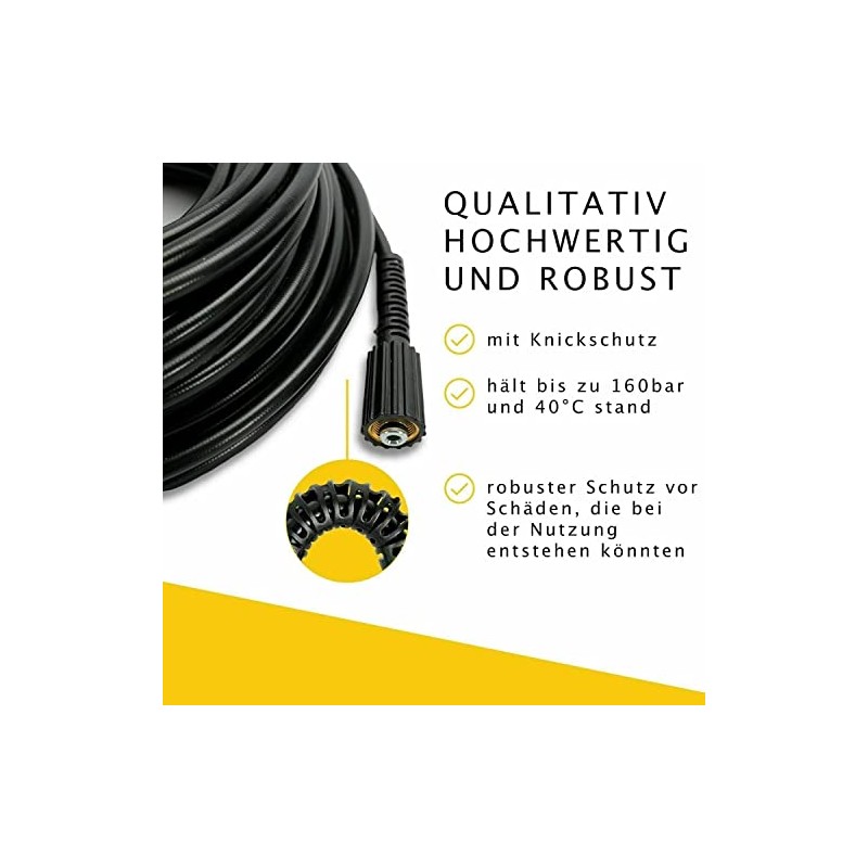 25 Metre Pipe Cleaning Hose for Pressure Washers - Easily