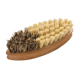 bax im Holz Vegetable Brush Made of Beech Wood for Vegetables, Mushrooms and Wooden Baking Frame Natural Bristles in 2 Hardness Levels 14 cm