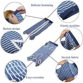 Coppthinktu Dog Recovery Suit for Dog Breathable E-Collar Alternative After Surgery Wear Anti Licking Wounds