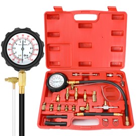 BETOOLL 0-140PSI Fuel Injector Injection Pump Pressure Tester Gauge Kit Car Tools (Master)