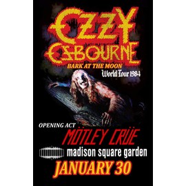 OZZY OSBOURNE REPLICA 1984 CONCERT POSTER