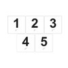 Exam Room Numbers 1-5 - Braille/Tactile Identification Signs Used for