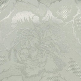 Emma Barclay Damask Rose - Jacquard Table Cloth in White - 60x84 (152x213cm)