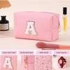 Muka Small Letter Makeup Bag, Travel Small PU Leather Cosmetic